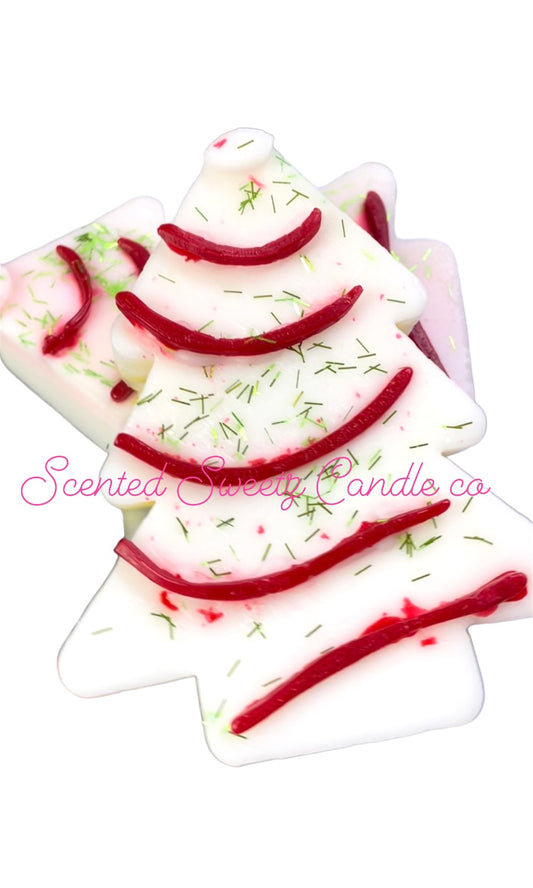 Christmas tree wax cakes