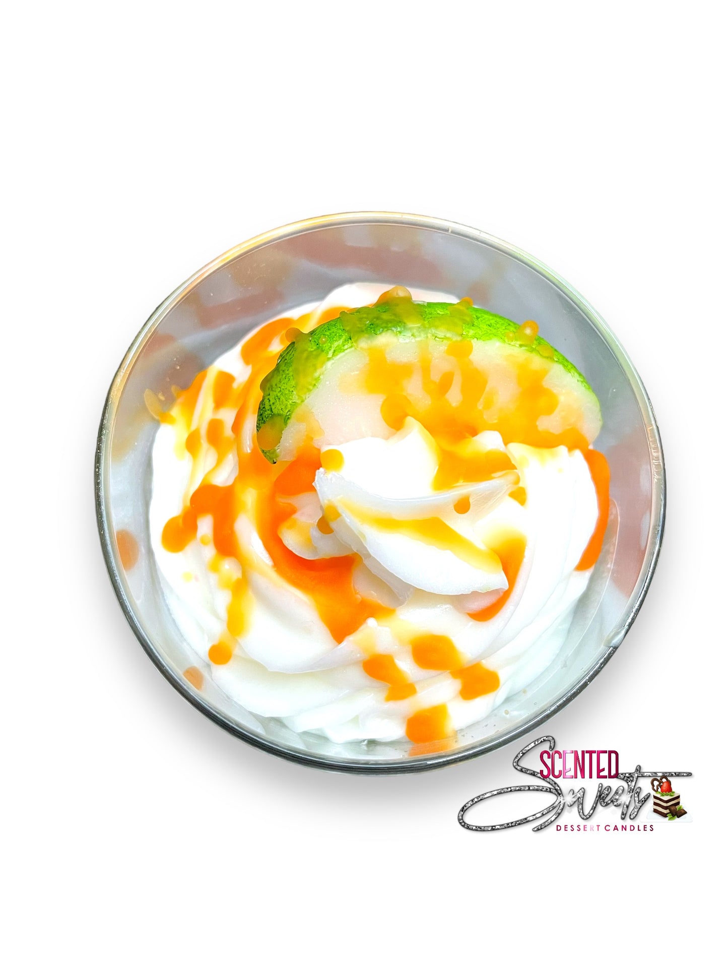 Green Apple Caramel Glowless Candle